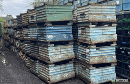 Metal Bins For Sale: Used 37x33x25 Rigid Metal Bins with Drop Bottoms In Ohio - image  2
