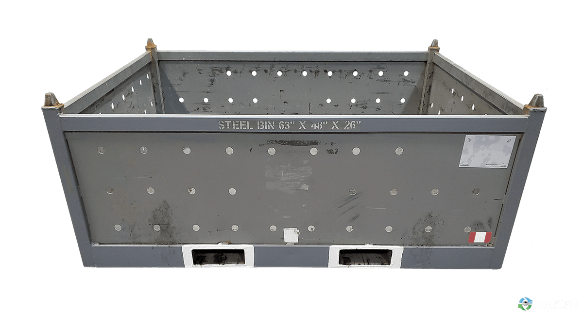 Metal Bins For Sale: Used 63x48x26 Steel Tubs No Drop Doors Ohio In Ohio - image  2