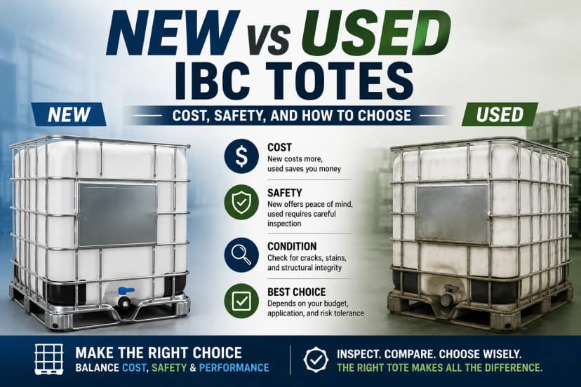 New vs Used IBC Totes: Cost, Safety, and How to Choose