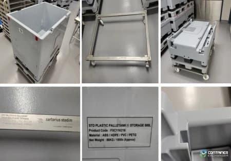 IBC Totes For Sale: Used Biotech 132 Gallon Collapsible Totes with Dollies included Previous Food Grade In New Hampshire - image  1