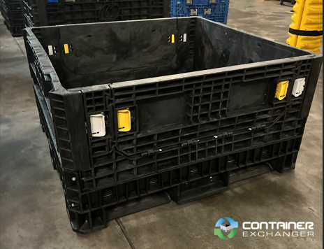 Pallet Containers For Sale: Used Orbis 48x45x25 Collapsible Bulk Container with 2 drop doors Mixed Colors In South Carolina - image  2