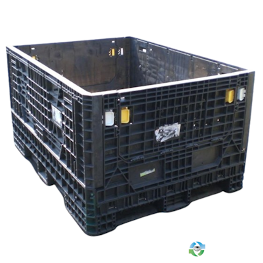 Pallet Containers For Sale: Used 64x48x34 Collapsible Bulk Containers Black Michigan In Michigan - image  1