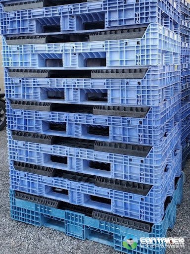 Pallet Containers For Sale: Used 64.5x48x34 Mixed Color 2-Hatch Collapsible Bulk Containers Indiana In Indiana - image  1
