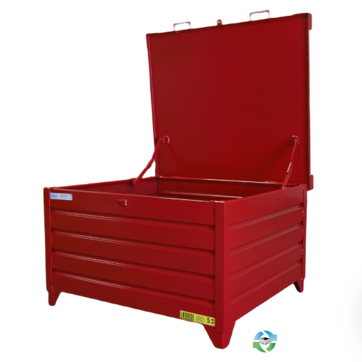 Metal Bins For Sale: New 48x42x24 Custom Metal Bulk Container with Lid Wisconsin In Wisconsin - image  1