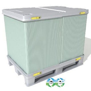 Pallet Containers For Sale: Used 40x48x50 Foldable Light Duty Dry Container with lid Texas In Texas - image  1