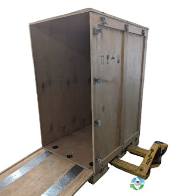 Wood Crates For Sale: Used 66x40x71 Heavy Duty Wood Shipping Crate With Ramps California In California - image  1