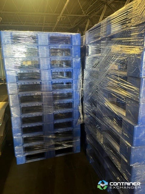 Plastic Pallets For Sale: Used 48x40x6 Stackable Plastic Pallets Medium Duty Rhode Island In Rhode Island - image  3