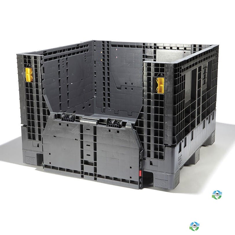 Pallet Containers For Sale: New 48x44.5x34 Monoflo Collapsible Bulk Container with Drop Doors Ohio In Ohio - image  1