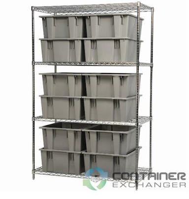 Stack & Nest Totes For Sale: New 23.5x19.5x10 180 Degree Stack & Nest Totes In Ohio - image  2