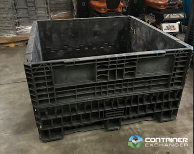 Pallet Containers For Sale: Used Orbis 48x45x25 Collapsible Bulk Container with 2 drop doors Mixed Colors In South Carolina - image  1