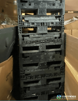 Pallet Containers For Sale: Used 30x32x34 Collapsible Bulk Containers with drop doors - Black & Yellow In South Carolina - image  1