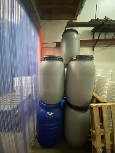 Drums For Sale: USED 50 Gallon Food Grade Plastic Shipping Drums In California - image  1