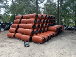 Drums For Sale: Used 58 Gallon HDPE Drums Open Head with 2 piece lids Previous Food Grade In Texas - image  2