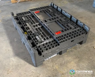 Pallet Containers For Sale: New Monoflo 40x48x34 Collapsible Bulk Containers- 2 Drop Doors In Mississippi - image 3 Pallet Containers For Sale: New Monoflo 40x48x34 Collapsible Bulk Containers- 2 Drop Doors In Mississippi - image 3