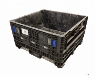 Pallet Containers For Sale: Reconditioned 30x32x25 All Black Bulk Container with Drop Doors Mississippi In Mississippi - image 2 Pallet Containers For Sale: Reconditioned 30x32x25 All Black Bulk Container with Drop Doors Mississippi In Mississippi - image 2