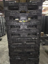 Pallet Containers For Sale: Refurbished 45x48x25 Collapsible Bulk Containers All Black with Drop Doors Ohio In Ohio - image 3 Pallet Containers For Sale: Refurbished 45x48x25 Collapsible Bulk Containers All Black with Drop Doors Ohio In Ohio - image 3