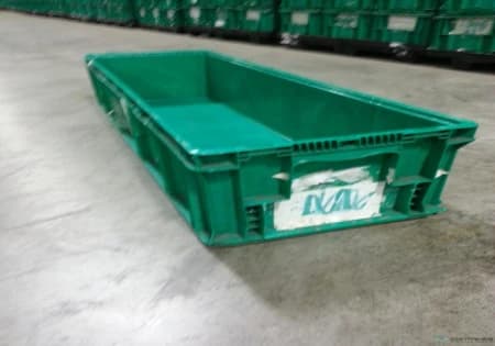 Stacking Totes For Sale: Used 48x15x11 Green Stacking Totes In Mississippi - image 1 Stacking Totes For Sale: Used 48x15x11 Green Stacking Totes In Mississippi - image 1