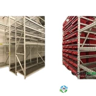 Shelving Systems For Sale: Used T-Bolt Shelving Racks 16x33-52x46-144 Beams New Jersey In New Jersey - image 1 Shelving Systems For Sale: Used T-Bolt Shelving Racks 16x33-52x46-144 Beams New Jersey In New Jersey - image 1