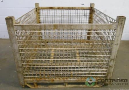 Wire Baskets For Sale: Used 53x48x38 ZE-13 Style Wire Baskets with Drop Gates In Michigan - image 2 Wire Baskets For Sale: Used 53x48x38 ZE-13 Style Wire Baskets with Drop Gates In Michigan - image 2