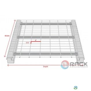 Decking For Sale: 48 Deep x 46 Wide New Wire Decking 2500 lb Capacity WorldDeck Illinois In Illinois - image 1 Decking For Sale: 48 Deep x 46 Wide New Wire Decking 2500 lb Capacity WorldDeck Illinois In Illinois - image 1