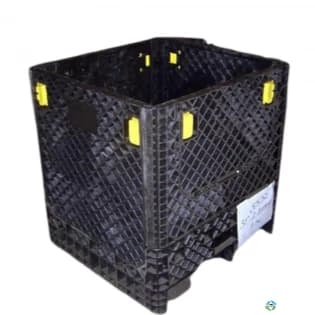 Pallet Containers For Sale: Used 30x32x34 Collapsible Bulk Containers with drop doors - Mixed colors Indiana In Indiana - image 1 Pallet Containers For Sale: Used 30x32x34 Collapsible Bulk Containers with drop doors - Mixed colors Indiana In Indiana - image 1