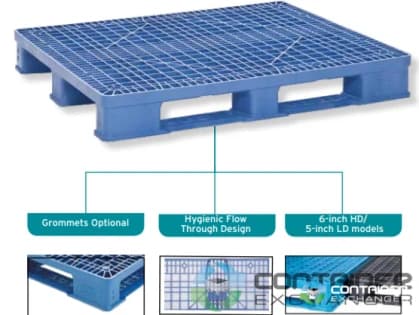 Plastic Pallets For Sale: New 48x40x6.25 3 Runner Plastic Pallet Michigan In Michigan - image 2 Plastic Pallets For Sale: New 48x40x6.25 3 Runner Plastic Pallet Michigan In Michigan - image 2