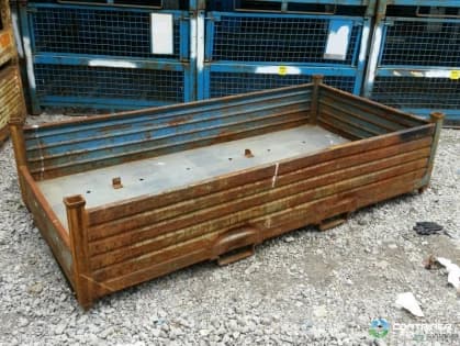 Metal Bins For Sale: Used 96x48x24(Outside Dimensions) Rigid Steel Tub Mississippi In Mississippi - image 2 Metal Bins For Sale: Used 96x48x24(Outside Dimensions) Rigid Steel Tub Mississippi In Mississippi - image 2