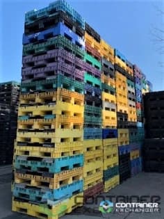 Pallet Containers For Sale: Used 45x48x25 Collapsible Bulk Containers with Drop Doors Mixed Colors Ohio In Ohio - image 2 Pallet Containers For Sale: Used 45x48x25 Collapsible Bulk Containers with Drop Doors Mixed Colors Ohio In Ohio - image 2