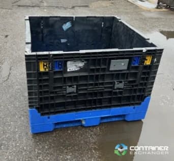 Pallet Containers For Sale: Used 45x48x34 Collapsible Bulk Containers with Drop Doors - Black and Mixed Colors Michigan In Michigan - image 2 Pallet Containers For Sale: Used 45x48x34 Collapsible Bulk Containers with Drop Doors - Black and Mixed Colors Michigan In Michigan - image 2