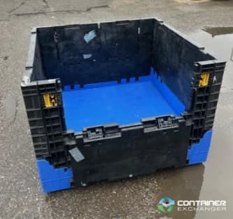Pallet Containers For Sale: Used 45x48x34 Collapsible Bulk Containers with Drop Doors - Black and Mixed Colors Michigan In Michigan - image 3 Pallet Containers For Sale: Used 45x48x34 Collapsible Bulk Containers with Drop Doors - Black and Mixed Colors Michigan In Michigan - image 3