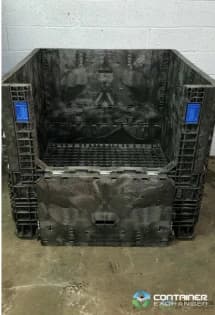 Pallet Containers For Sale: Used 45x48x42 Collapsible Bulk Containers with Drop Doors - Black and Mixed Colors Ohio In Ohio - image 2 Pallet Containers For Sale: Used 45x48x42 Collapsible Bulk Containers with Drop Doors - Black and Mixed Colors Ohio In Ohio - image 2