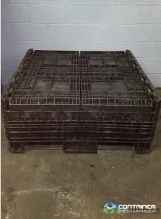 Pallet Containers For Sale: Used 45x48x42 Collapsible Bulk Containers with Drop Doors - Black and Mixed Colors Ohio In Ohio - image 3 Pallet Containers For Sale: Used 45x48x42 Collapsible Bulk Containers with Drop Doors - Black and Mixed Colors Ohio In Ohio - image 3