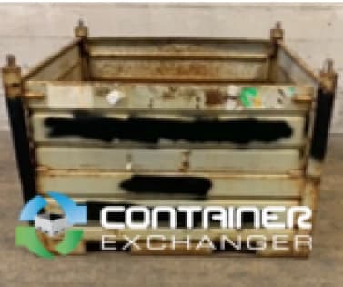 Metal Bins For Sale: Used 48x45x34 (Outside dimensions) Solid Metal Bins - Stackable In Ontario - image 1 Metal Bins For Sale: Used 48x45x34 (Outside dimensions) Solid Metal Bins - Stackable In Ontario - image 1