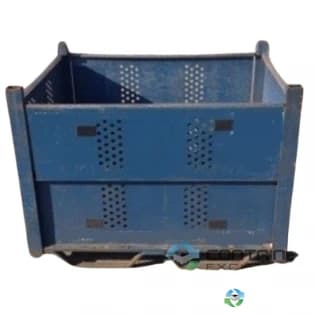 Metal Bins For Sale: Used 53x48x38 Rigid Metal Bins with Drop Gates In Ohio - image 1 Metal Bins For Sale: Used 53x48x38 Rigid Metal Bins with Drop Gates In Ohio - image 1