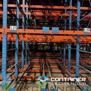 Push-Back Racks For Sale: Used Pushback Rack System, 4 Deep x 5 Tall, 2240 total positions Minnesota In Minnesota - image 1 Push-Back Racks For Sale: Used Pushback Rack System, 4 Deep x 5 Tall, 2240 total positions Minnesota In Minnesota - image 1