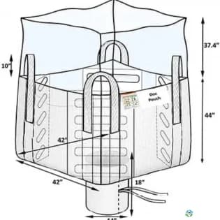 Bulk Bags - FIBC For Sale: NEW 42x42x44 Bulk Bags Baffle Bag Duffle Top Spout Bottom New Jersey In New Jersey - image 1 Bulk Bags - FIBC For Sale: NEW 42x42x44 Bulk Bags Baffle Bag Duffle Top Spout Bottom New Jersey In New Jersey - image 1