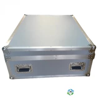 Wood Crates For Sale: New 43x31x13 Felt Lined Silver Cases with Wheels New York In New York - image 1 Wood Crates For Sale: New 43x31x13 Felt Lined Silver Cases with Wheels New York In New York - image 1