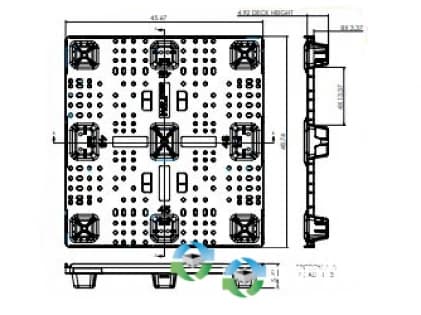 Plastic Pallets For Sale: New 48.75x45.75x5.62 Nestable Plastic Pallets North Carolina In North Carolina - image 2 Plastic Pallets For Sale: New 48.75x45.75x5.62 Nestable Plastic Pallets North Carolina In North Carolina - image 2