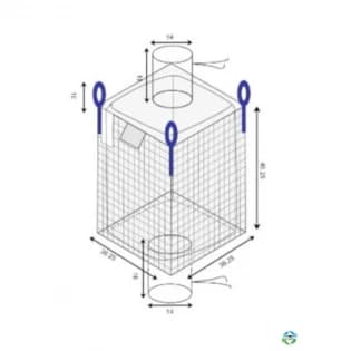 Bulk Bags - FIBC For Sale: New 36.25x36.25x45.25 Bulk Bags with Spout Botton Spout Top Ohio In Ohio - image 1 Bulk Bags - FIBC For Sale: New 36.25x36.25x45.25 Bulk Bags with Spout Botton Spout Top Ohio In Ohio - image 1