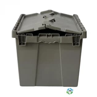 Stack & Nest Totes For Sale: NEW Monoflo 21x15x12 Attached Lid Container - Gray Ohio In Ohio - image 1 Stack & Nest Totes For Sale: NEW Monoflo 21x15x12 Attached Lid Container - Gray Ohio In Ohio - image 1