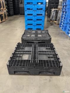 Pallet Containers For Sale: Used 45x48x34 Collapsible Bulk Containers w. Drop Doors Mixed Colors North Carolina In North Carolina - image 3 Pallet Containers For Sale: Used 45x48x34 Collapsible Bulk Containers w. Drop Doors Mixed Colors North Carolina In North Carolina - image 3