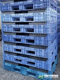 Pallet Containers For Sale: Used 64.5x48x34 Mixed Color 2-Hatch Collapsible Bulk Containers Indiana In Indiana - image 3 Pallet Containers For Sale: Used 64.5x48x34 Mixed Color 2-Hatch Collapsible Bulk Containers Indiana In Indiana - image 3