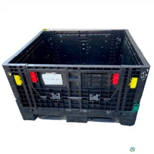 Pallet Containers For Sale: Used 45x48x27 Collapsible Bulk Bins with Drop Doors Canada In Ontario - image 1 Pallet Containers For Sale: Used 45x48x27 Collapsible Bulk Bins with Drop Doors Canada In Ontario - image 1