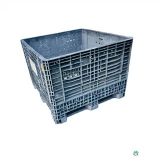 Pallet Containers For Sale: Used 45x48x34 Collapsible Bulk Containers with Drop Doors Black Colors Ontario In Ontario - image 1 Pallet Containers For Sale: Used 45x48x34 Collapsible Bulk Containers with Drop Doors Black Colors Ontario In Ontario - image 1