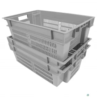 Stack & Nest Totes For Sale: New 24x16x8 Vented Stack and Nest Container Ontario In Ontario - image 1 Stack & Nest Totes For Sale: New 24x16x8 Vented Stack and Nest Container Ontario In Ontario - image 1
