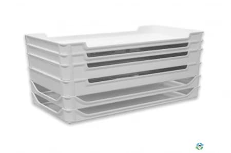 Stacking Totes For Sale: Used 30x15x4 Stacking Vented Fiberglass Bins Connecticut In Connecticut - image 1 Stacking Totes For Sale: Used 30x15x4 Stacking Vented Fiberglass Bins Connecticut In Connecticut - image 1