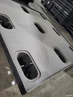 Plastic Pallets For Sale: Refurbished 48x45x5 Black Plastic Nestable Pallets Indiana In Indiana - image 3 Plastic Pallets For Sale: Refurbished 48x45x5 Black Plastic Nestable Pallets Indiana In Indiana - image 3