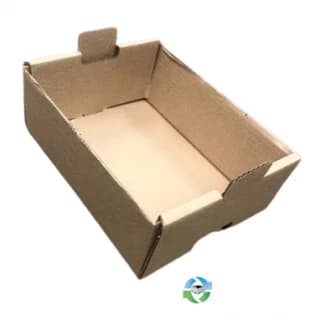Stacking Totes For Sale: Used 10.25x8x4.25 Corrugated Totes Illinois In Illinois - image 1 Stacking Totes For Sale: Used 10.25x8x4.25 Corrugated Totes Illinois In Illinois - image 1