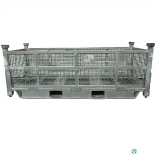 Wire Baskets For Sale: Used 70x30.5x24 Collapsible Wire Basket 2 Removable Drop Doors 34" Side Ohio In Ohio - image 1 Wire Baskets For Sale: Used 70x30.5x24 Collapsible Wire Basket 2 Removable Drop Doors 34" Side Ohio In Ohio - image 1