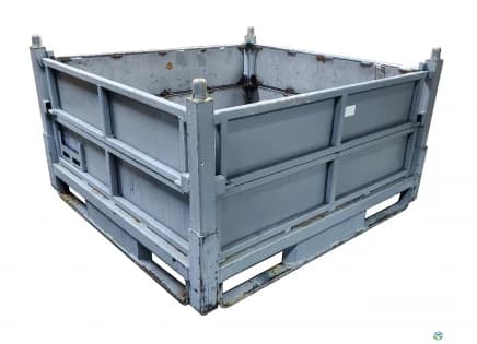 Metal Bins For Sale: Used 48x45x27 Steel Tub 4 Drop Doors Ohio In Ohio - image 1 Metal Bins For Sale: Used 48x45x27 Steel Tub 4 Drop Doors Ohio In Ohio - image 1